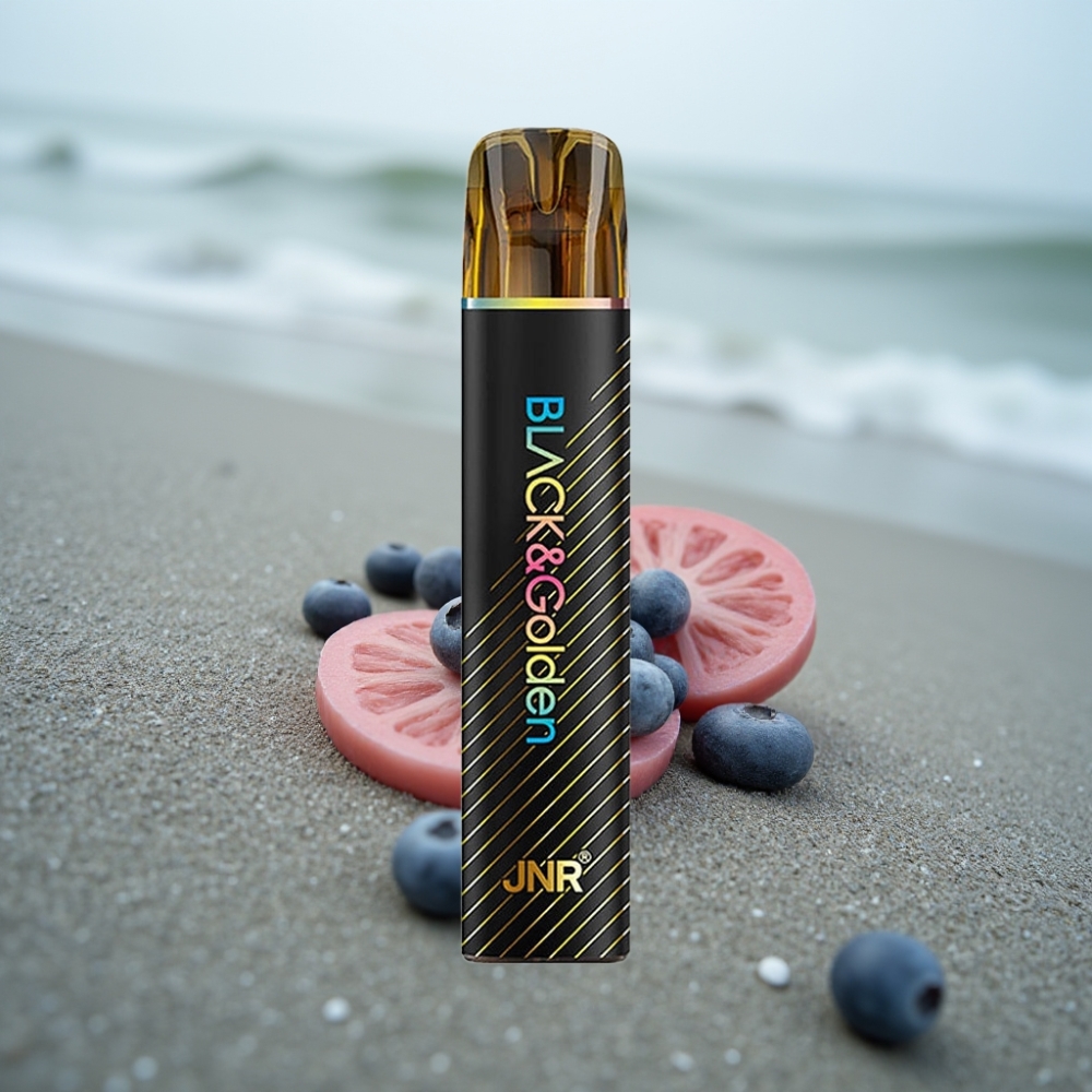JNR BlackGolden 800 Puffs 2ml TPD Bez Ładowania Aromat Jagodowa Guma Balonowa