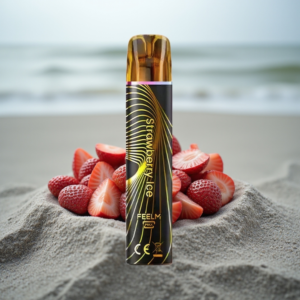 JNR BlackGolden 800 Puffs Disposable Vape Truskawkowy Lód 550mAh 2ml TPD 2 Nikotyny