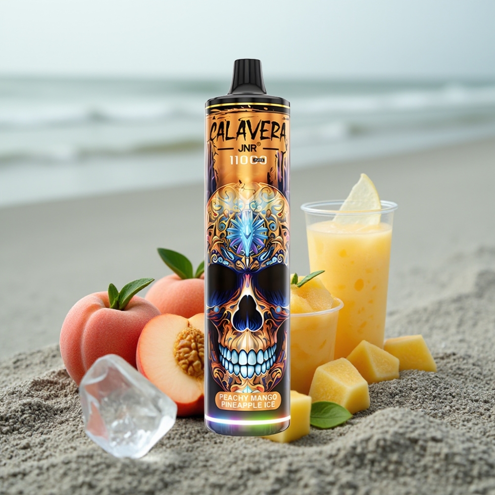 JNR Calavera 11000 Puffs Brzoskwiniowy Mango Ananasowy Lód z ładowaniem Type-C 850 mAh 21ml