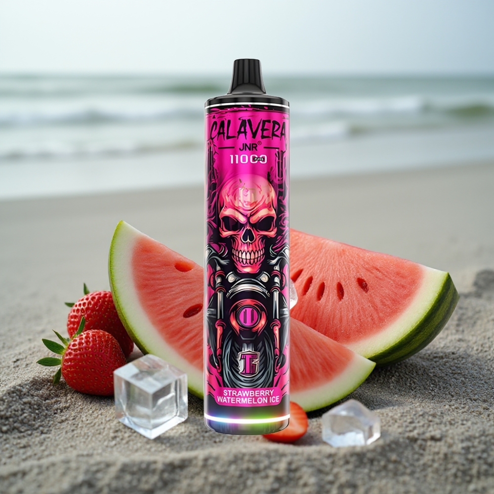 JNR Calavera 11000 Puffs Disposable Vape Truskawka Arbuz Lód (Type-C 850mAh 21ml)