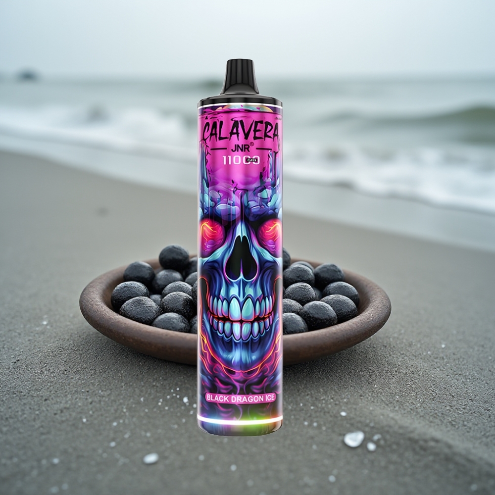JNR Calavera 11000 Puffs Jednorazowy E-papieros Czarny Smok Lód 850mAh Type-C 21ml
