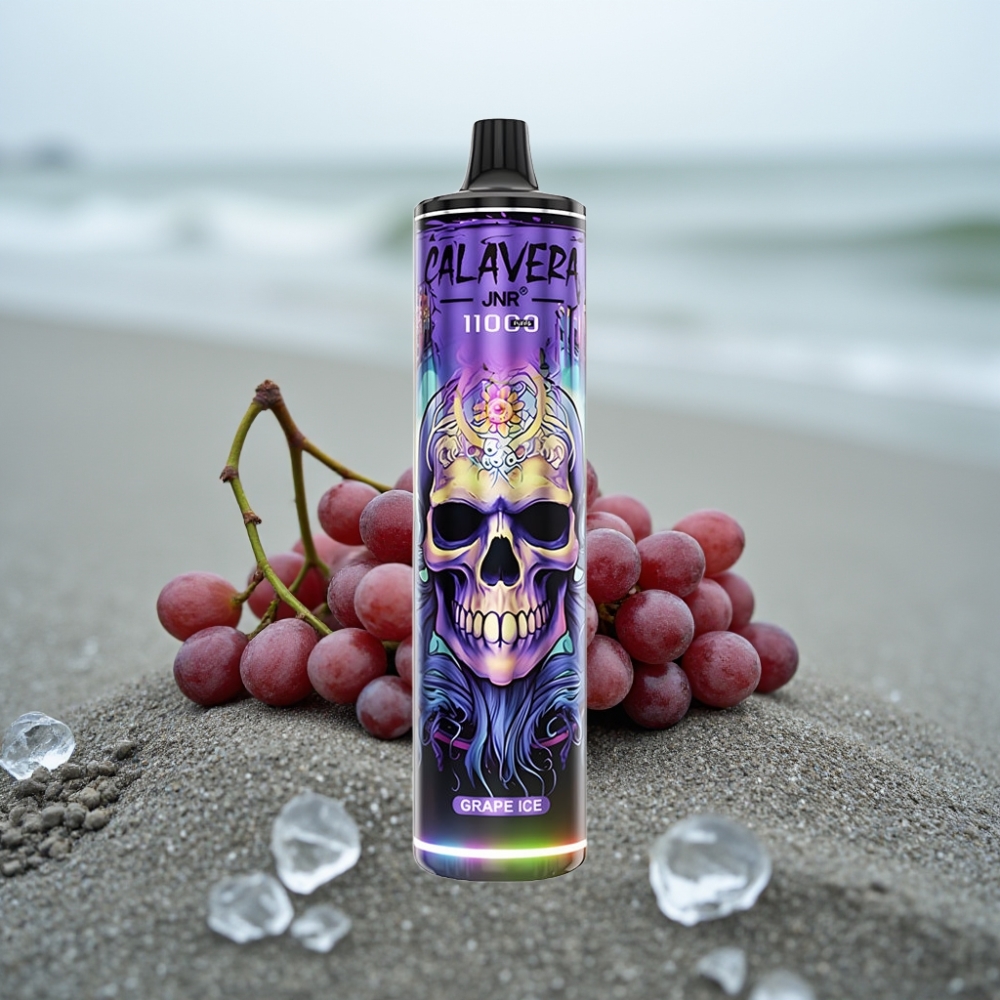 JNR Calavera 11000 Puffs Jednorazowy E-papieros Lód Winogronowy Typ-C 850mAh 21ml