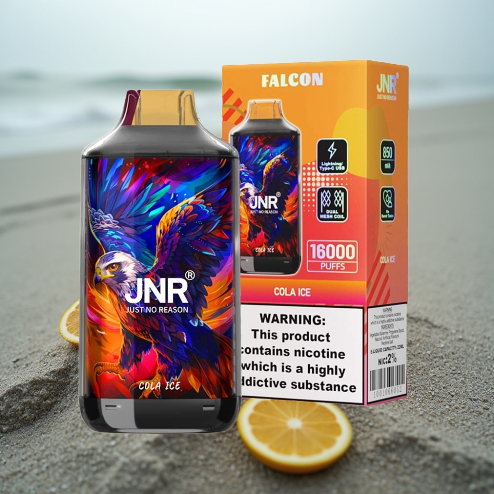 JNR Falcon 16000 Puffs Cola Lód z Podwójną Siateczką 22ml 850 mAh Typ-C