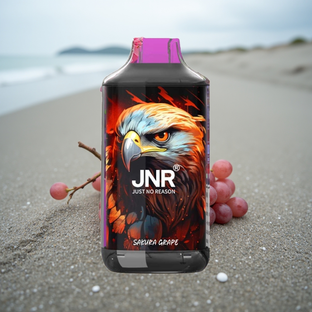 JNR Falcon 16000 Puffs Disposable Vape Wiśnia Winogrono 850mAh 22ml Dual Mesh Coil Type C Smart LED 0/2