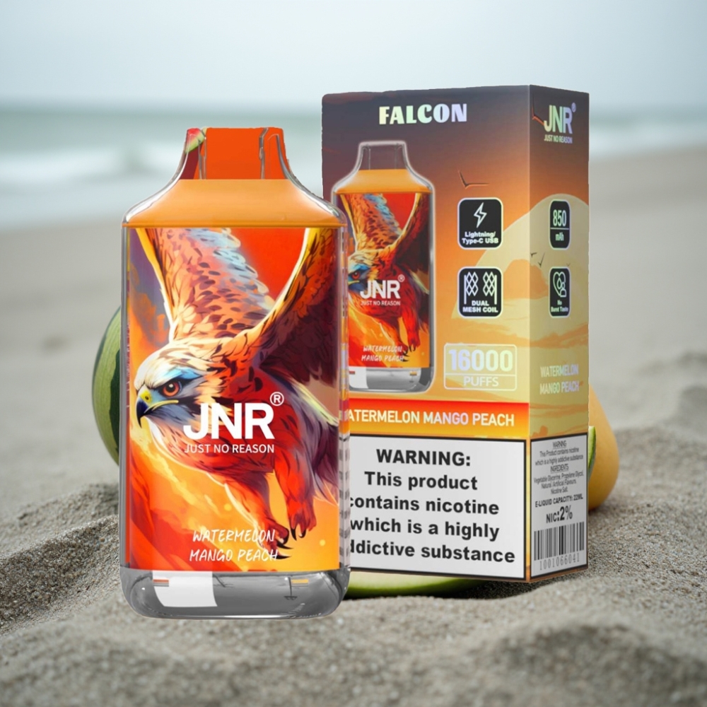 JNR Falcon 16000 Puffs Dual Mesh Coil 22ml Arbuz Mango Brzoskwinia