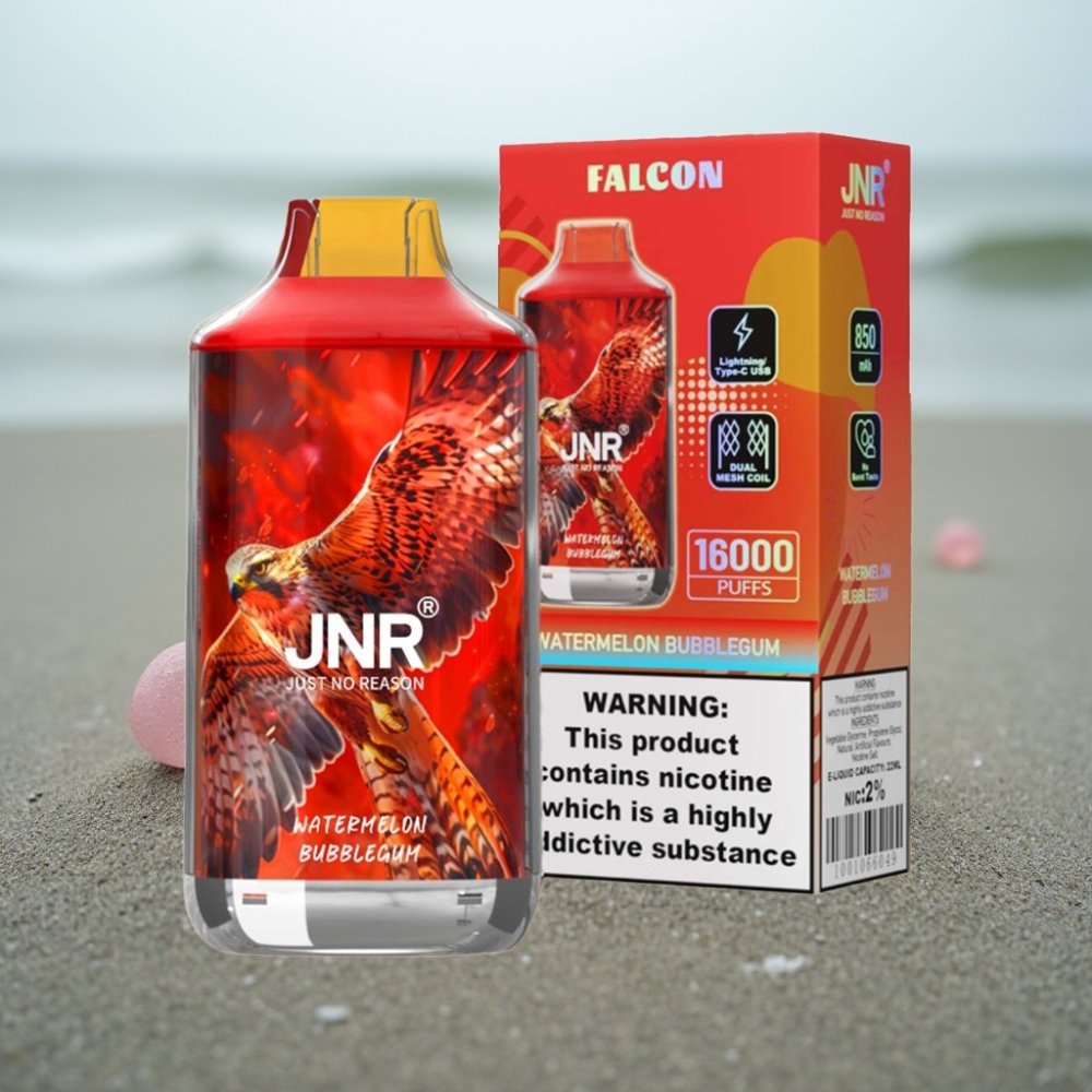 JNR Falcon 16000 Puffs Dual Mesh Coil 22ml Arbuzowa Guma Balonowa