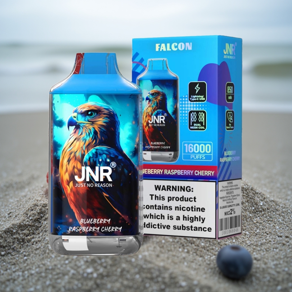 JNR Falcon 16000 Puffs Dual Mesh Coil Borówka Malina Wiśnia