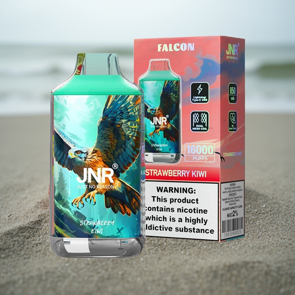 JNR Falcon 16000 Puffs Dual Mesh Coil Smocza Kiwi (Strawberry Kiwi) 22ml 850mAh