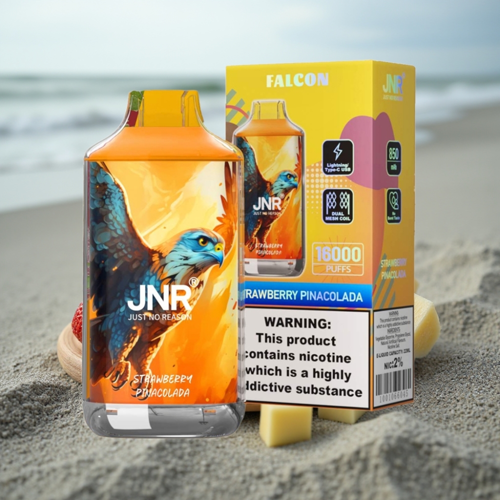 JNR Falcon 16000 Puffs Dual Mesh Coil Type C Strawberry Pina Colada (Truskawkowo-Kokosowy)