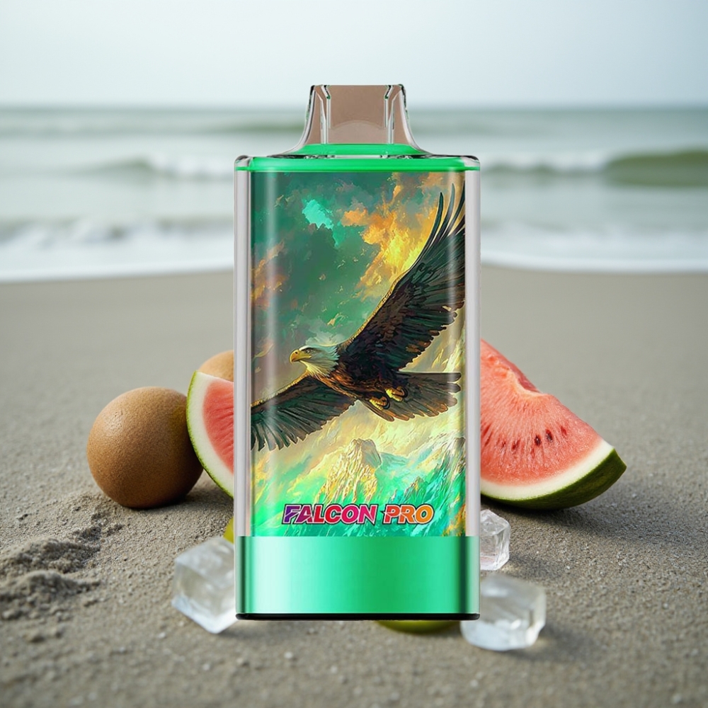 JNR Falcon Pro 28000 Disposable Vape Kiwi Arbuz Lód 30ml 950mAh USB-C Dual Mesh MTL