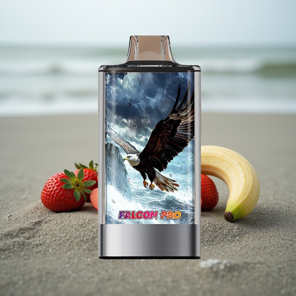 JNR Falcon Pro 28000 Disposable Vape Truskawkowo-Bananowy 30ml 950mAh 5 Nikotyny Dual Mesh USB-C