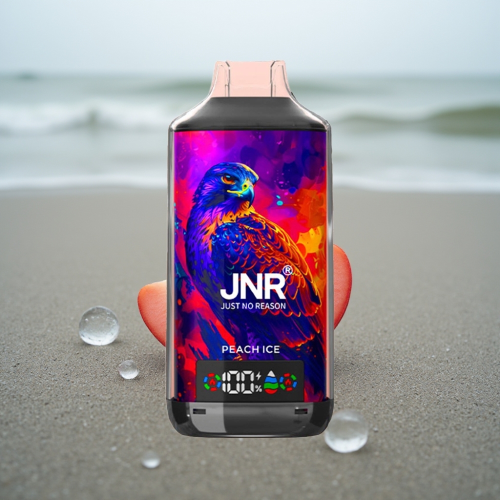 JNR Falcon X 18000 Puffs Brzoskwiniowy Lód 750mAh 24ml Dual Mesh Cyfrowy Wyświetlacz Type-C