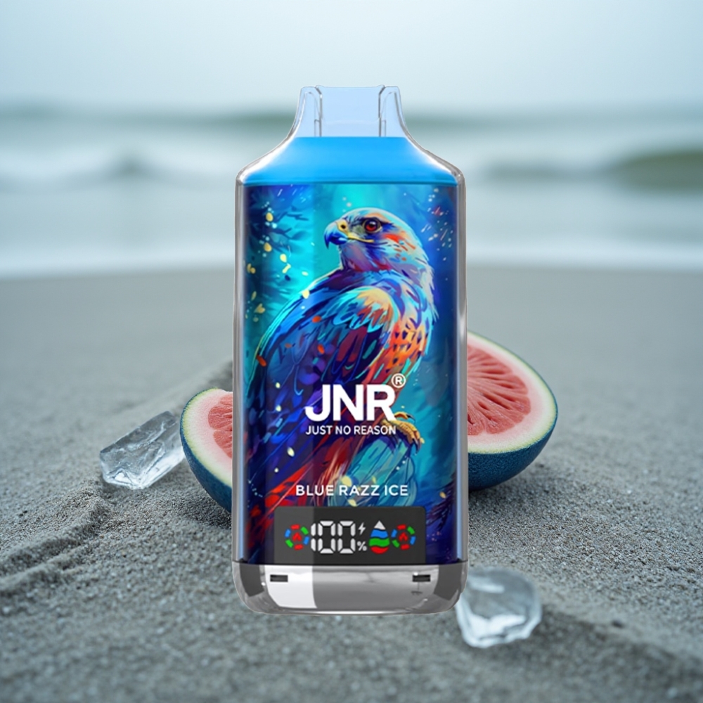 JNR Falcon X 18000 Puffs Jednorazowy E-papieros Blue Razz Ice 24ml Typ-C