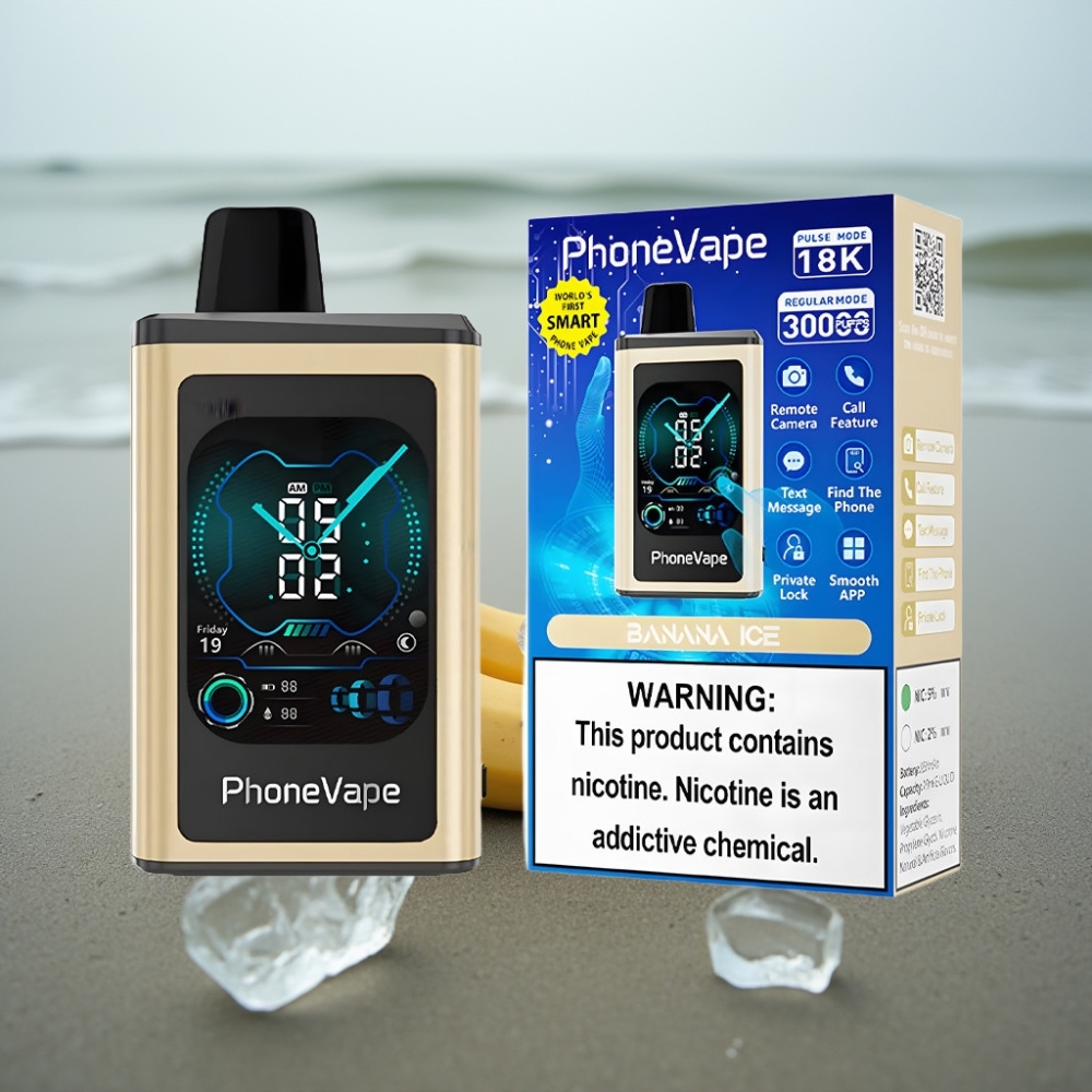 JNR PhoneVape 30000 zaciągnięć Bateria 850mAh Typ-C Bananowy Lód Turbo Aplikacja