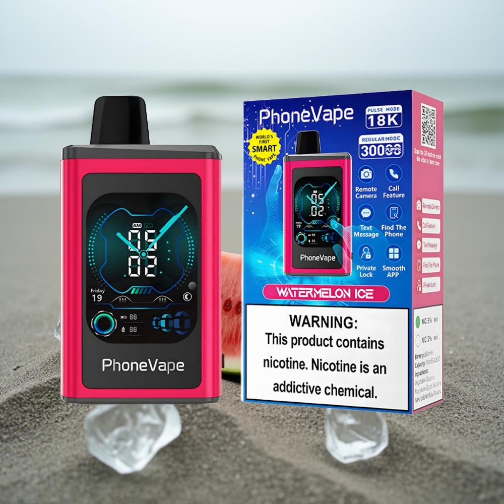 JNR PhoneVape 30000 zaciągnięć Jednorazowy E-papieros Arbuzowy Lód 850mAh Turbo Aplikacja