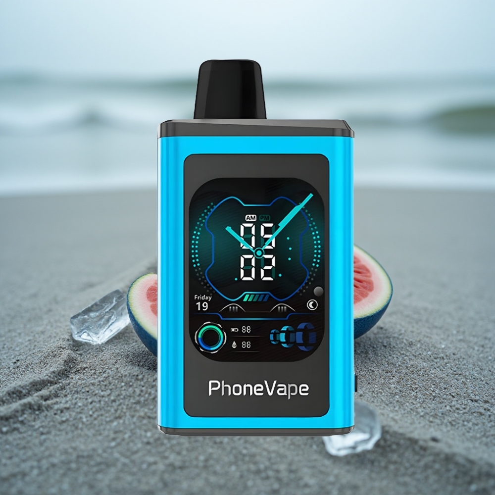 JNR PhoneVape 30000 zaciągnięć Jednorazowy E-papieros Blue Razz Ice 850mAh Turbo Aplikacja