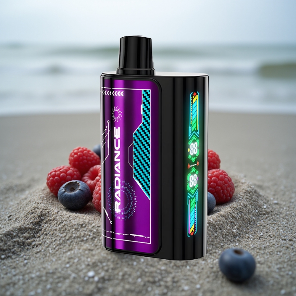 JNR Radiance 31000 Puffs 28ml Dual Mesh Ekran Smart JAGODA KWAŚNA MALINA