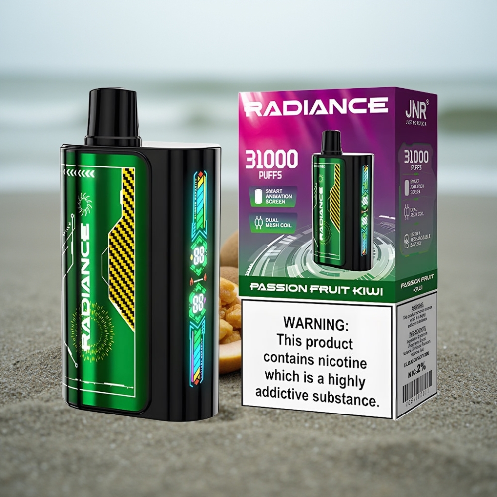 JNR Radiance 31000 Puffs E-papieros Jednorazowy z Ekranem Dual Mesh Typ-C Marakuja Kiwi