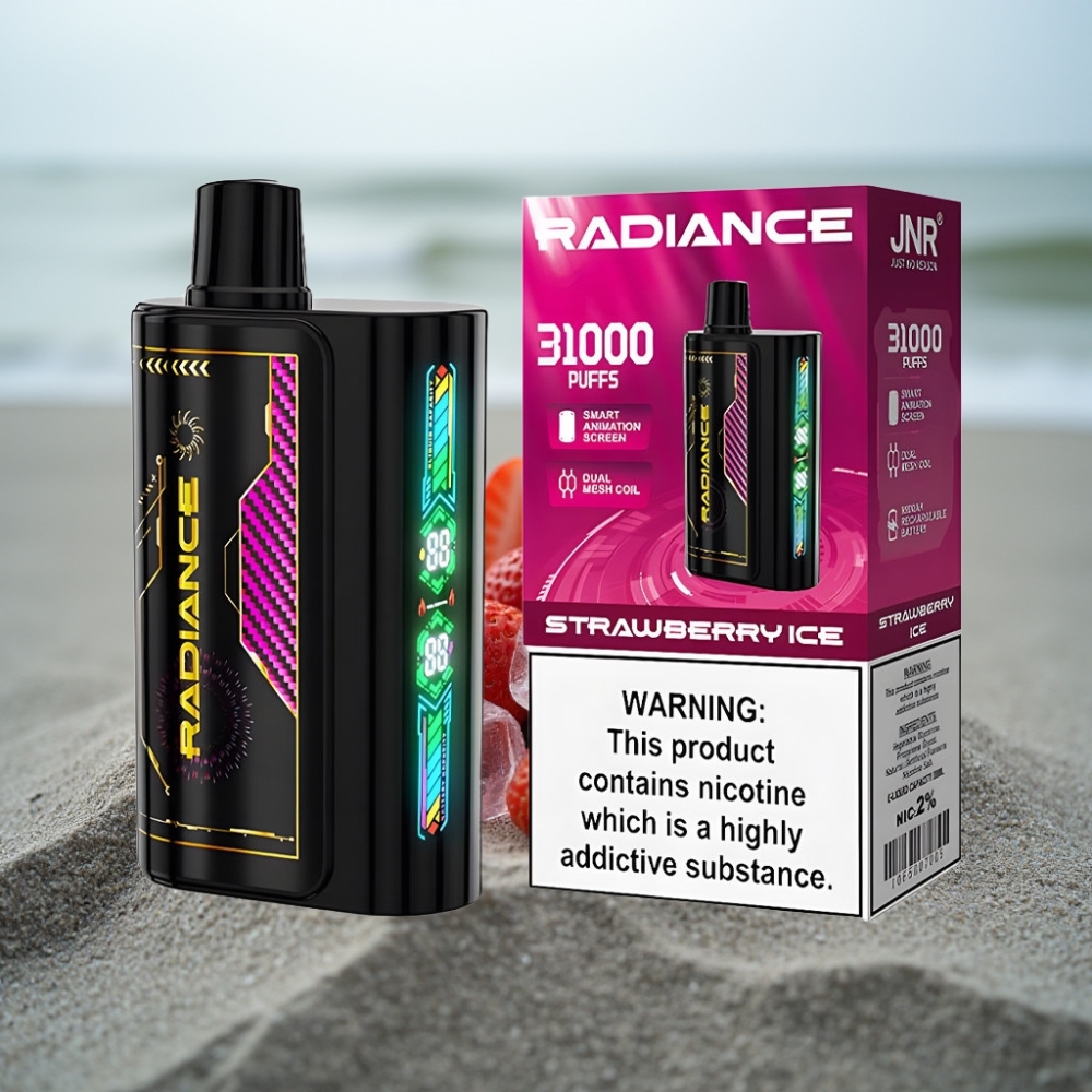 JNR Radiance 31000 Puffs Lód Truskawkowy 28ml Dual Mesh Typ-C