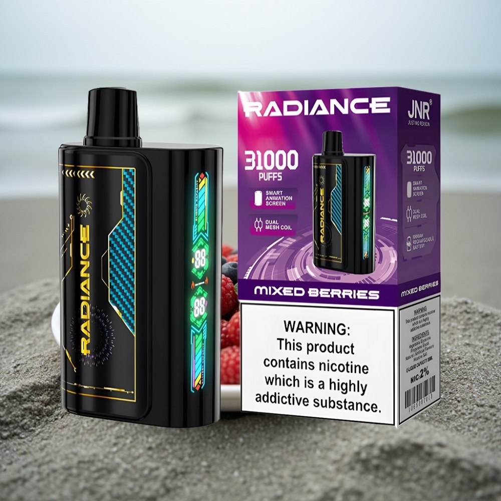 JNR Radiance 31000 Puffs Mieszane Jagody Ekran Animacyjny Bateria 950 mAh