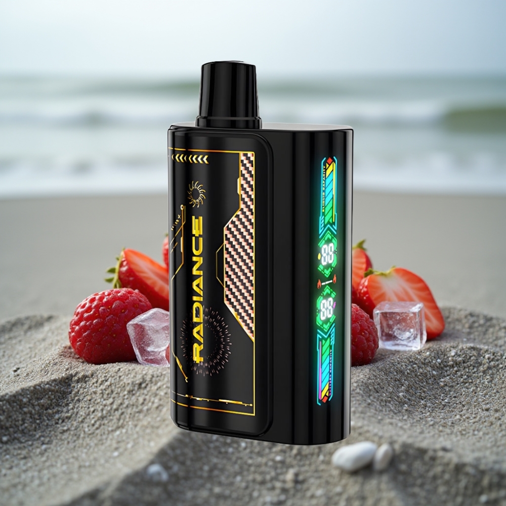 JNR Radiance 31000 Puffs Mrożąca Truskawka Malina Wiśnia Ekran Dual Mesh Typ-C
