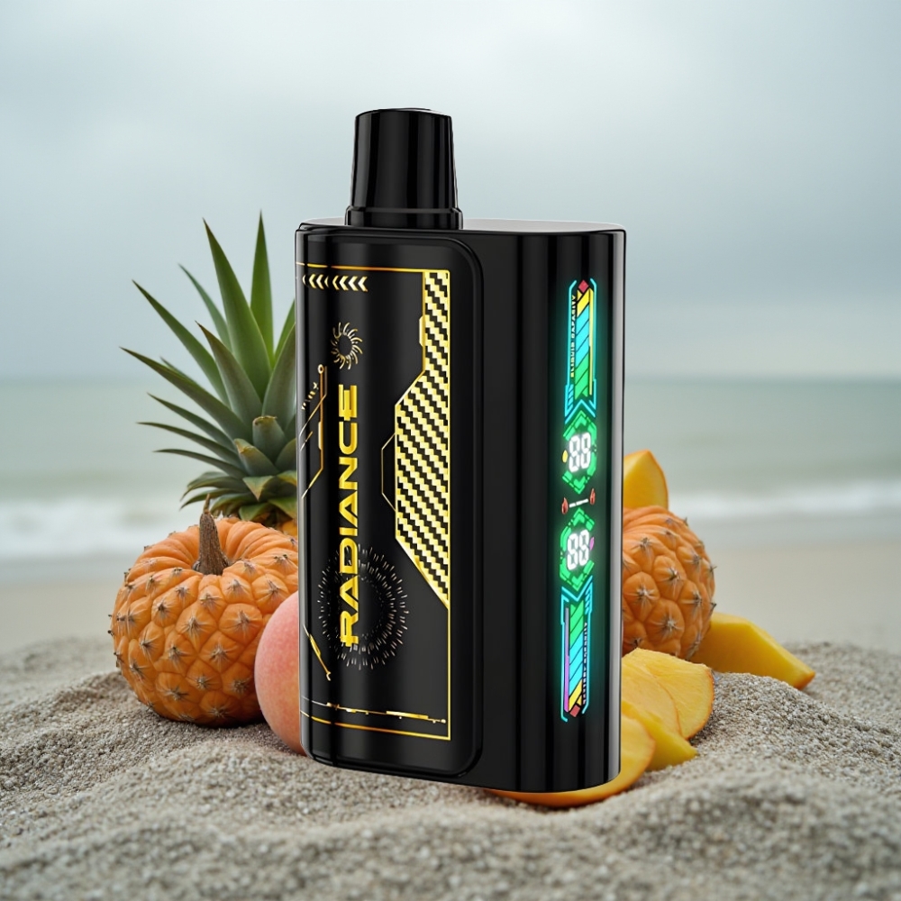 JNR Radiance 31000 Pufów Jednorazowy E-papieros BRZOSKWINIA MANGO ANANAS 28ml Dual Mesh Coil 950 mAh