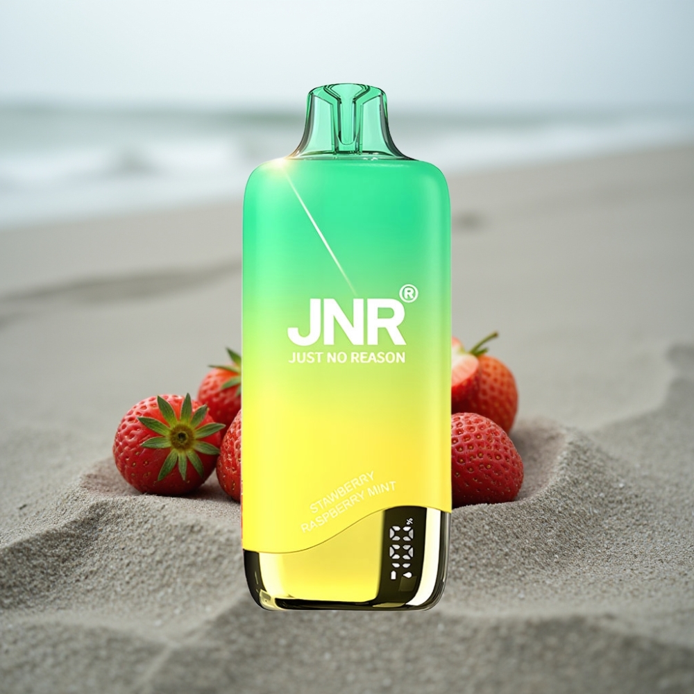 JNR Rainbow 10500 Puffs Disposable Vape Truskawkowo-Brzoskwiniowa Mięta 18ml 600mAh