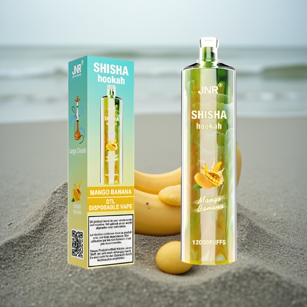 JNR Shisha Hookah 12000 Puffs Mango Bananowy 24ml 2 Type-C
