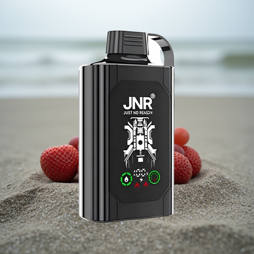 JNR Shisha Hookah Box 20500 Puffs HD Display 1000mAh 25ml Dual Mesh Coil Type-C Truskawka Winogrono