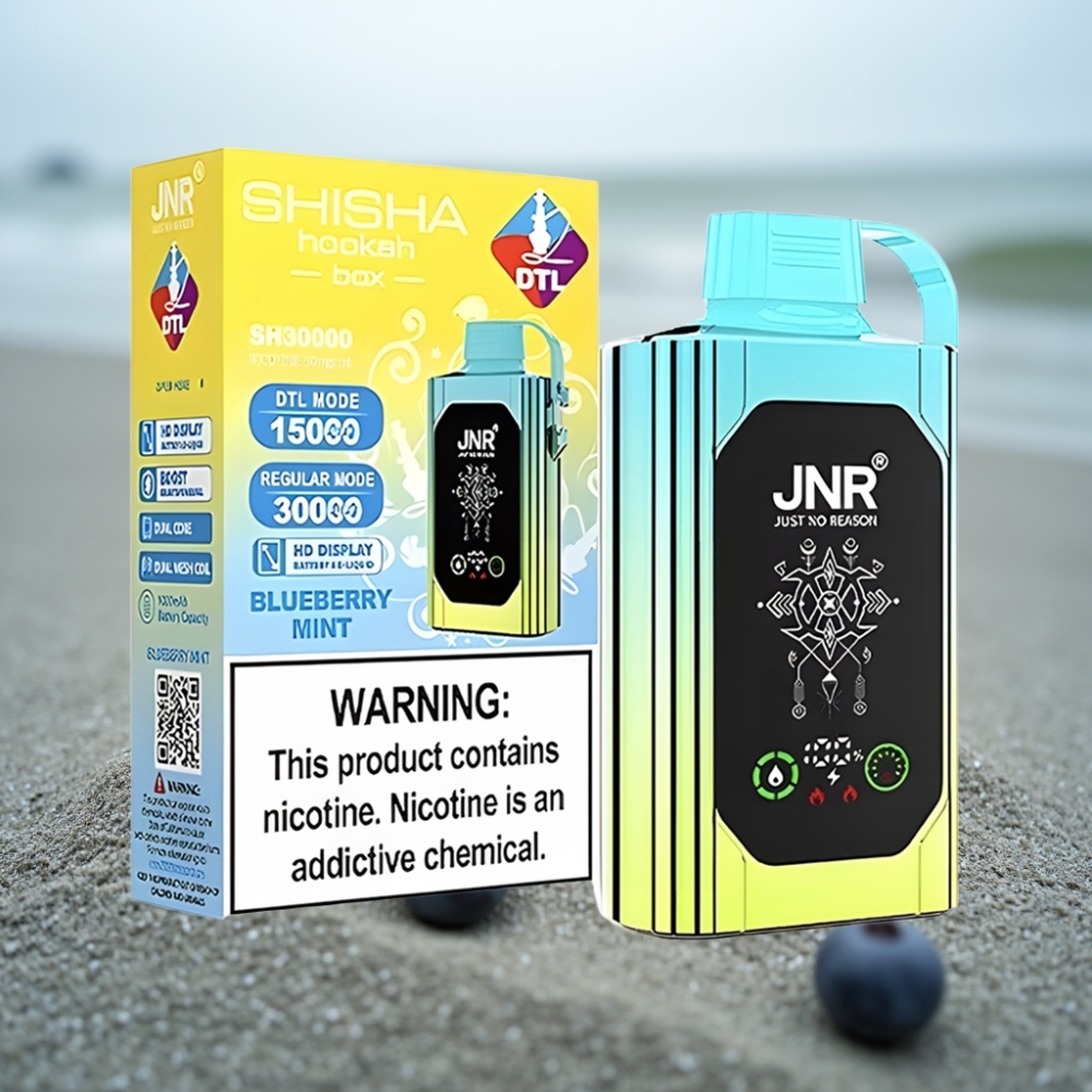 JNR Shisha Hookah Box 20500 Puffs HD Display 1000mAh 25ml Jagoda Mięta
