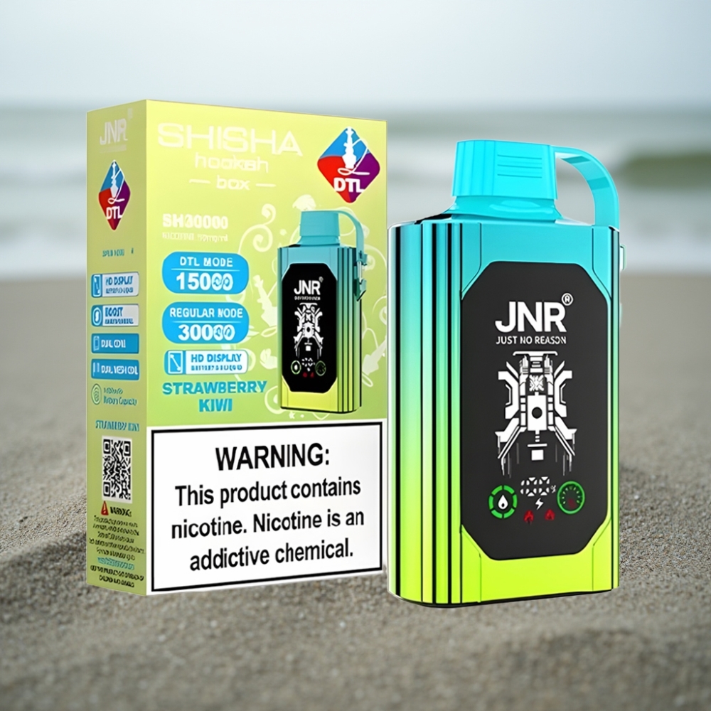 JNR Shisha Hookah Box 20500 Puffs HD Display 1000mAh 25ml Truskawka Kiwi