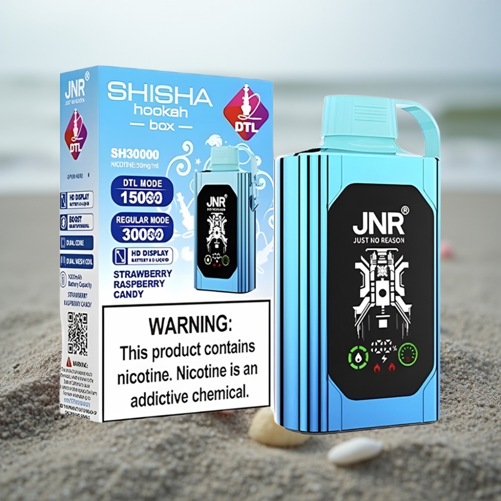 JNR Shisha Hookah Box 20500 Puffs HD Display 25ml Smak Truskawka-Malina