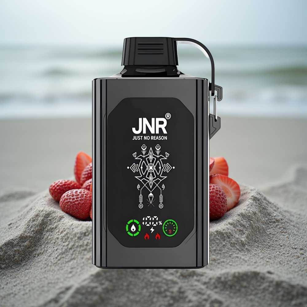 JNR Shisha Hookah Box 20500 Puffs HD Display Truskawkowy Lód Dual Mesh Coil Type-C