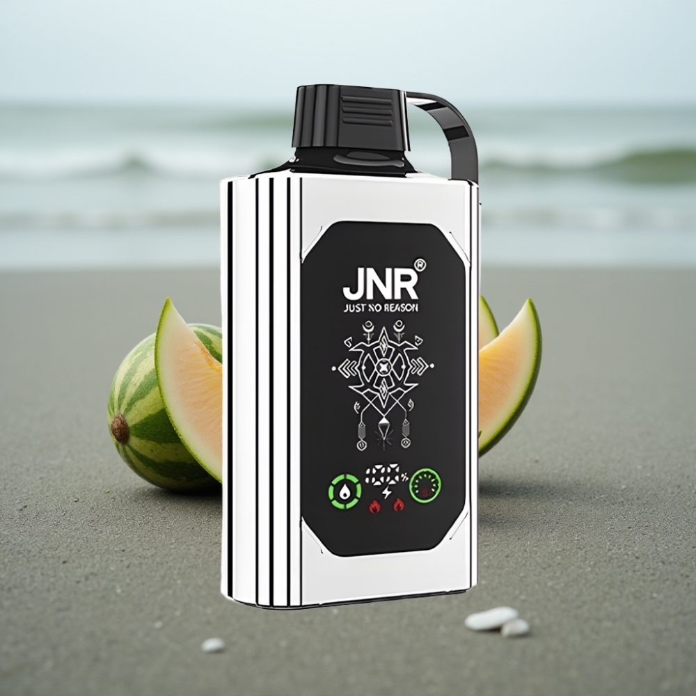 JNR Shisha Hookah Box 20500 Puffs Podwójny Melon Mięta HD Display 1000mAh 25ml Dual Mesh Coil Type-C