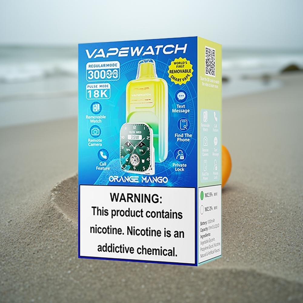 JNR VapeWatch 30000 Puffs Dual Mesh Coil Typ-C Pomarańczowe Mango