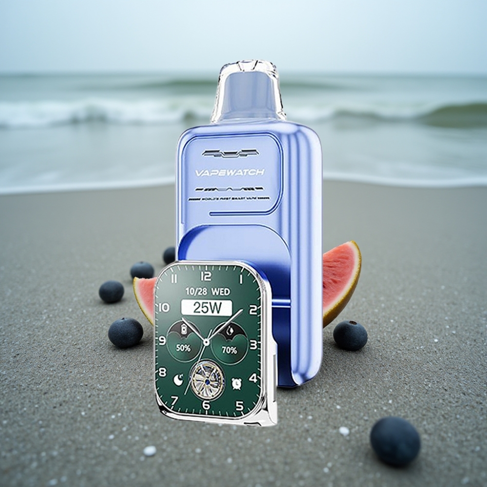 JNR VapeWatch 30000 Puffs Jednorazowy E-papieros Lód z Niebieską Maliną 1000mAh 19mL 5 nikotyny Dual Mesh Coil