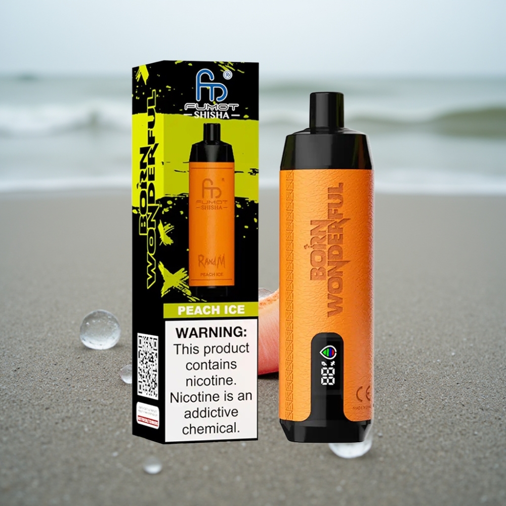 RandM Fumot Shisha 10000 Puffs 18ml Brzoskwiniowy Lód Typ-C 850mAh
