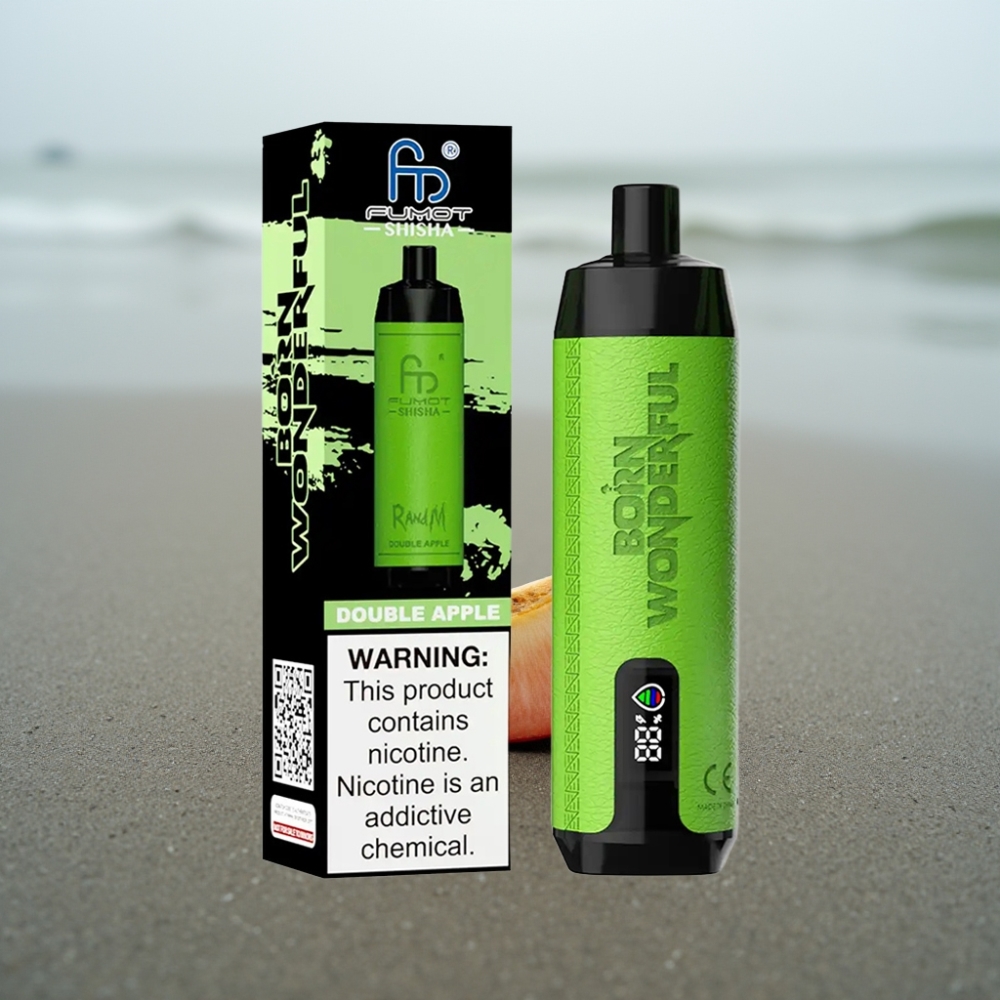 RandM Fumot Shisha 10000 Puffs LED 18ml Podwójne Jabłko