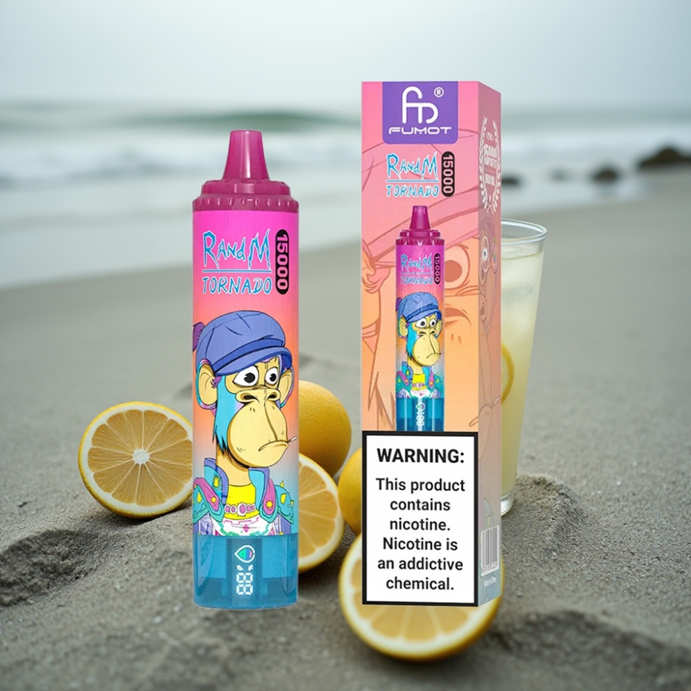 RandM Fumot Tornado 15000 Puffs 25ml 850mAh Typ-C LCD Lemonada