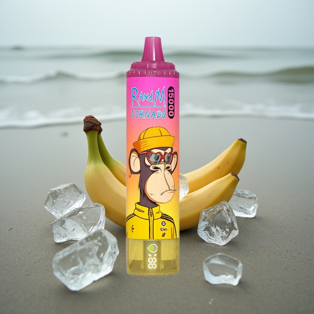 RandM Fumot Tornado 15000 Puffs 25ml 850mAh Type-C Bananowy Lód