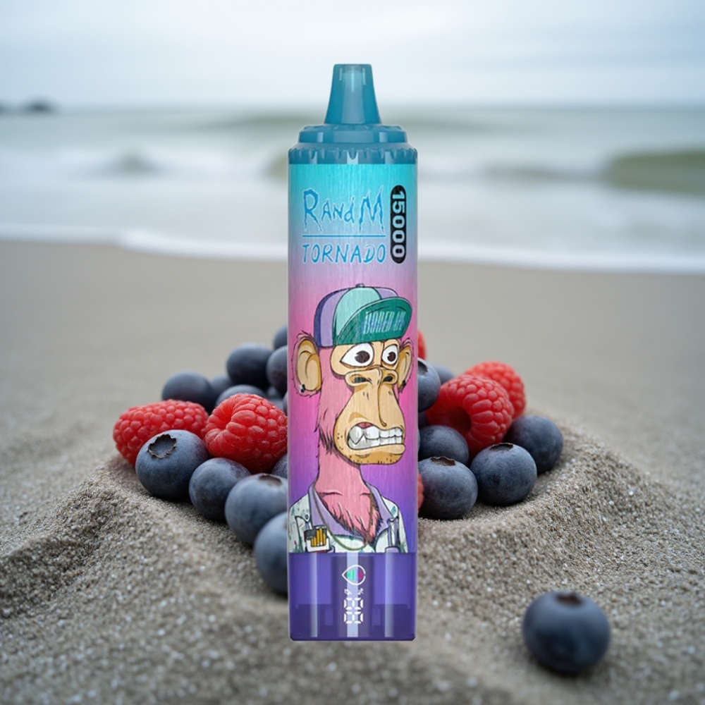 RandM Fumot Tornado 15000 Puffs 25ml 850mAh Type-C Smak Borówka Malina