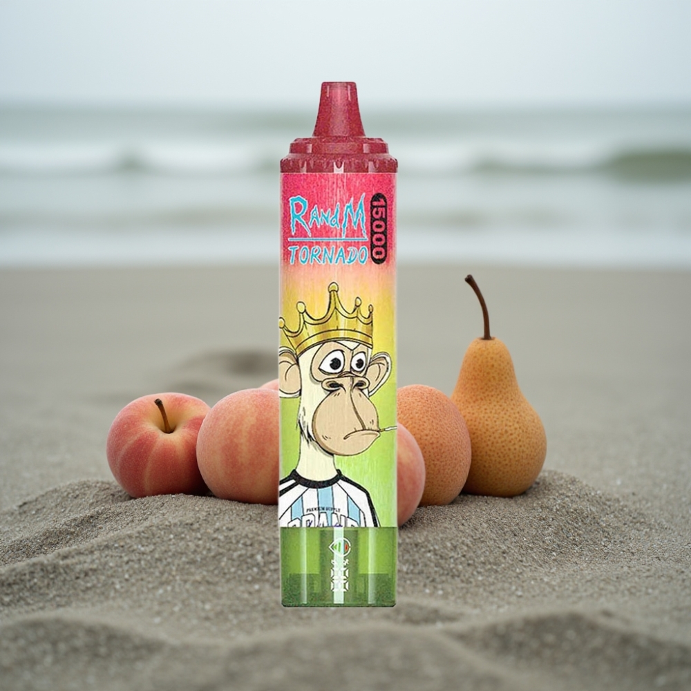 RandM Fumot Tornado 15000 Puffs 25ml 850mAh Type-C Smak Jabłko Brzoskwinia Gruszka