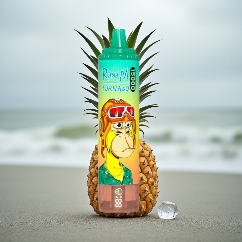 RandM Fumot Tornado 15000 Płynów 25ml 850mAh Pineapple Ice Typ-C LCD Mesh Coil