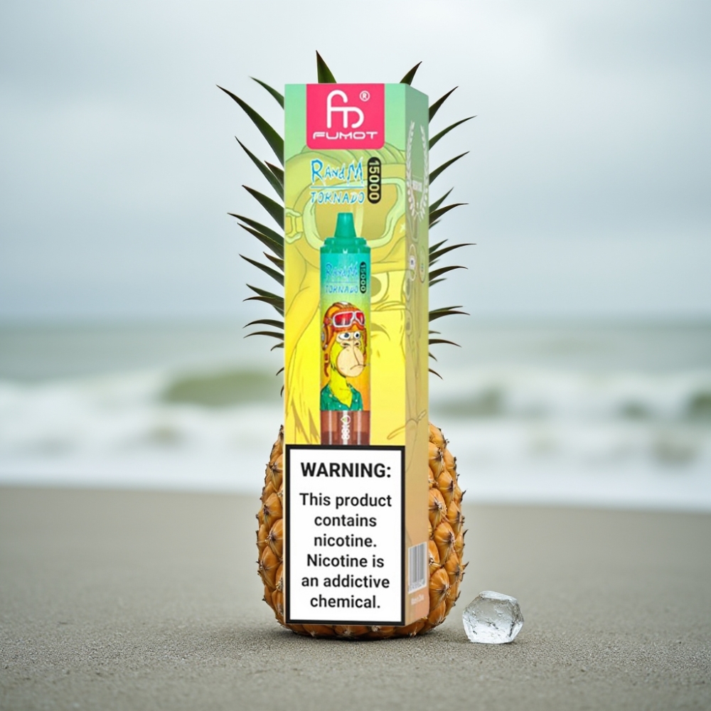 RandM Fumot Tornado 15000 Płynów 25ml 850mAh Pineapple Ice Typ-C LCD Mesh Coil