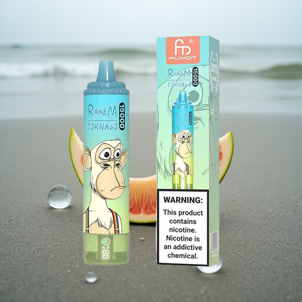 RandM Fumot Tornado 15000 Płynów Disposable Vape Lód Pop 25ml 850mAh Typ-C LCD
