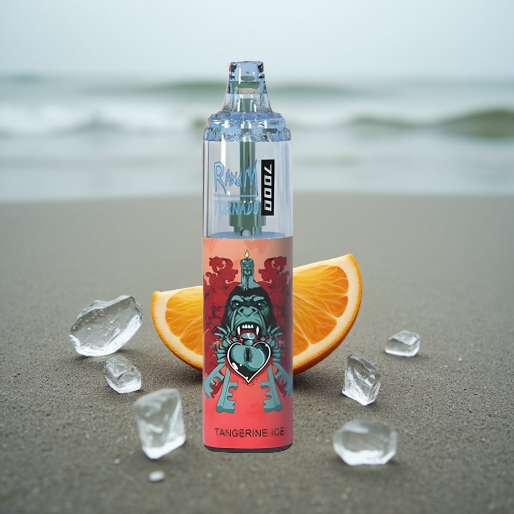 RandM Fumot Tornado 7000 Puffs 14ML 850MAH Typ-C RGB Tangerine Ice