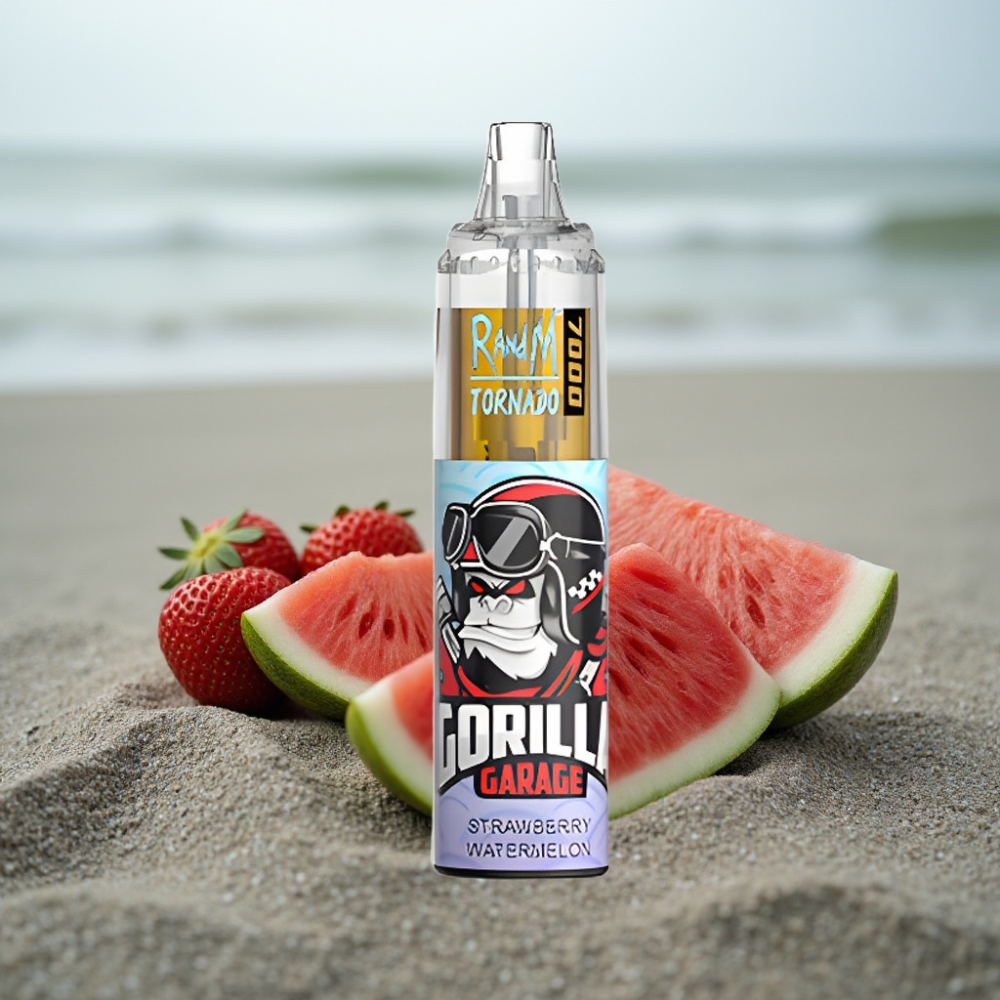 RandM Fumot Tornado 7000 Puffs 14ML Typ-C RGB Truskawka-Arbuz 0-5 Nikotyna