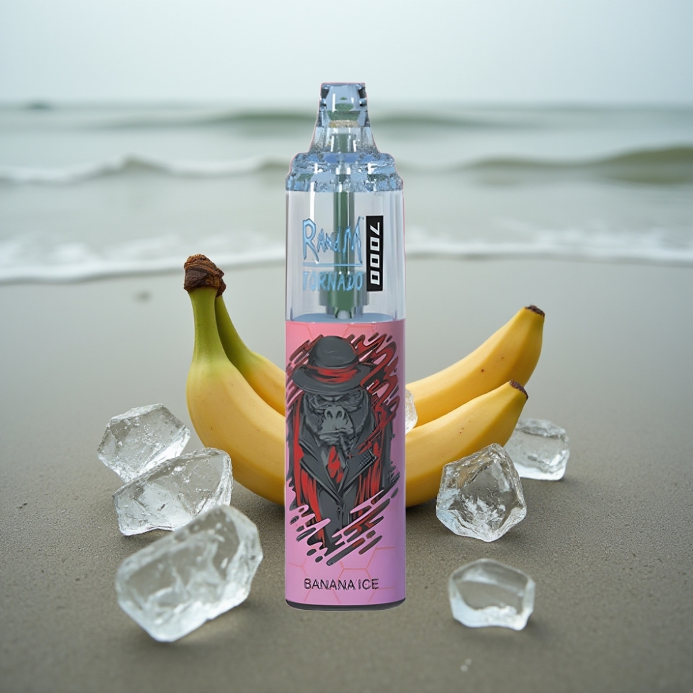 RandM Fumot Tornado 7000 Puffs Bateria 850 MAH Smak Bananowy Lód