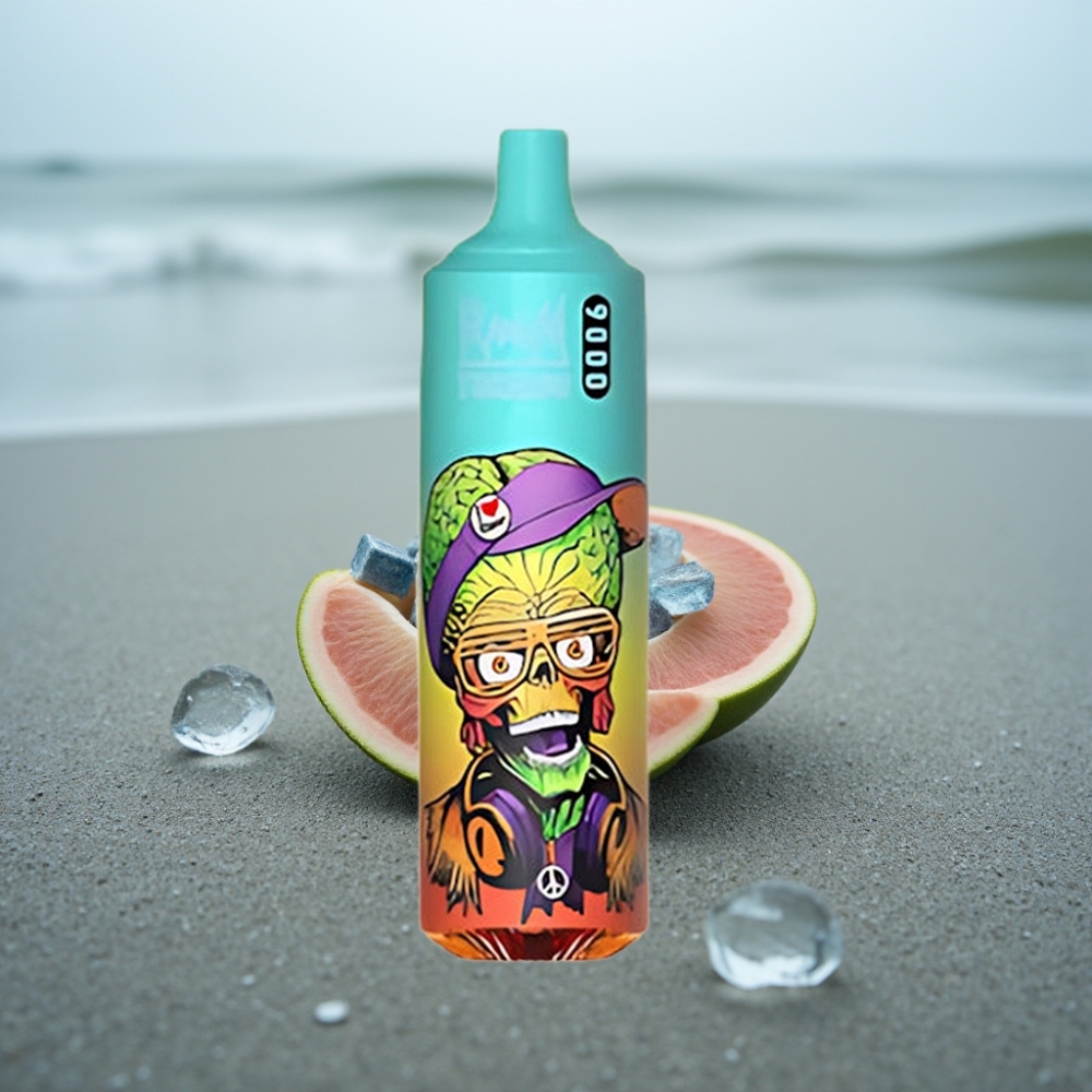 RandM Tornado 9000 Puffs 850 mAh 18 mL Myszka RGB 54 Smaki Lodowaty Błękit