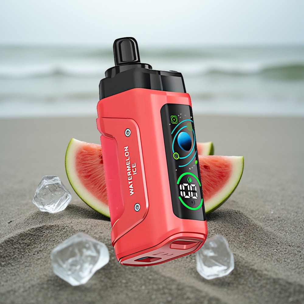 Razz Bar 45000 Puffs Disposable Vape Arbuzowy Lód 10 Ohm Mesh Regulowany Przepływ Powietrza Typ-C
